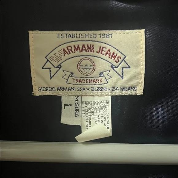 Armani Jeans Dark Blue Utility Jacket with Metallic Accents - Picture 3 of 14